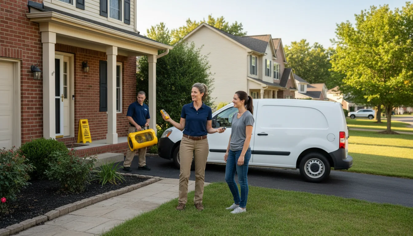 Residential water damage restoration in Houlka, MS